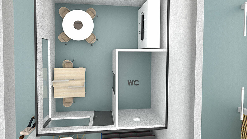 Illustration eines Grundrisses des Hallen Inneren der geplanten Gewerbehalle MH90 in Marienheide-Griemeringhausen